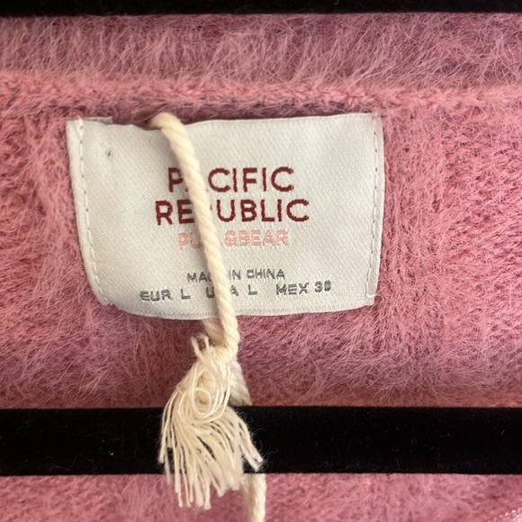 Pacific Republic Pull Bear Cropped Oversized Cardigan New With Tag Size L - Picture 5 of 11
